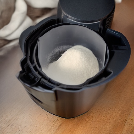 Measuring 2.5 cups of gluten-free flour in a bowl for air fryer recipes