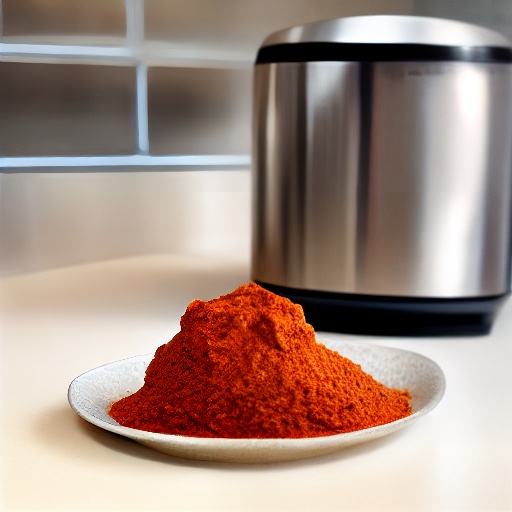 Measuring harissa paste in a cup for air fryer recipes