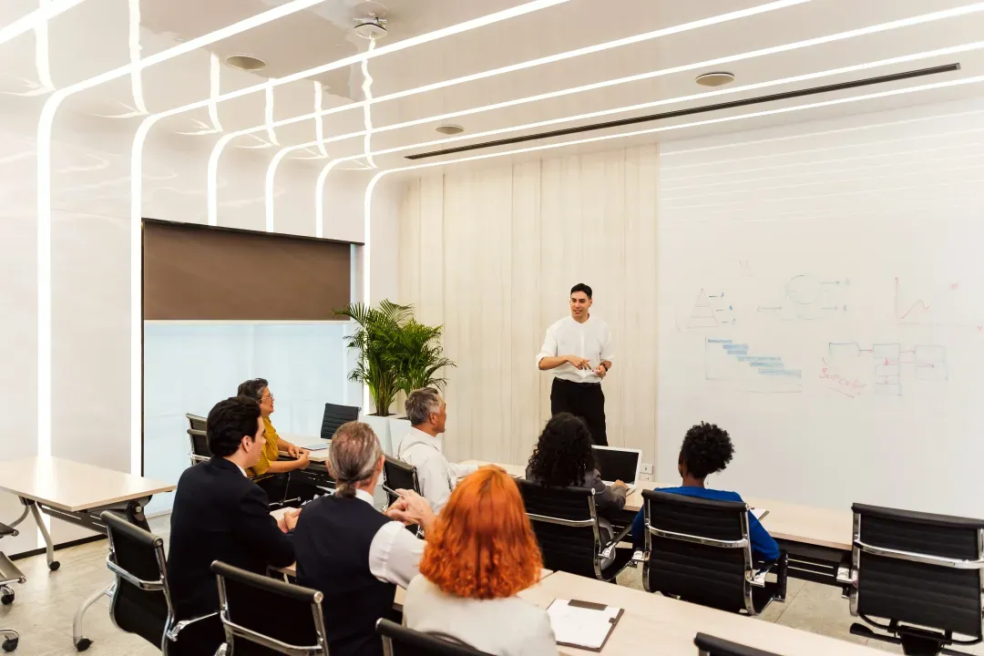 Facilitator leading an innovation bootcamp session