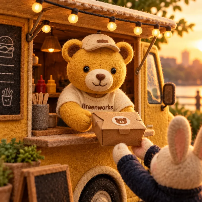 Braenworks-beer met een foodtruck