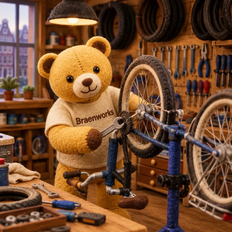 Braenworks-beer met een fietsenmakerij
