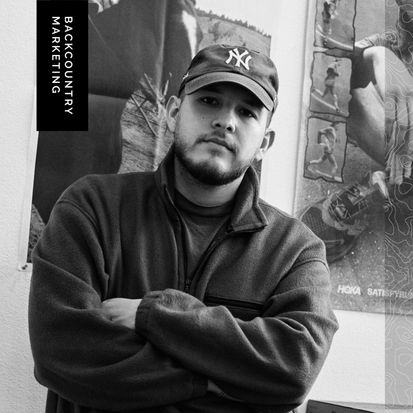 Cameraman runs with a camera