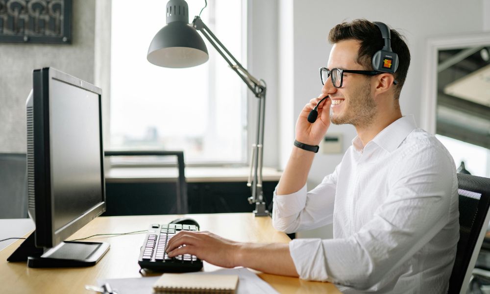 Man working on his computer