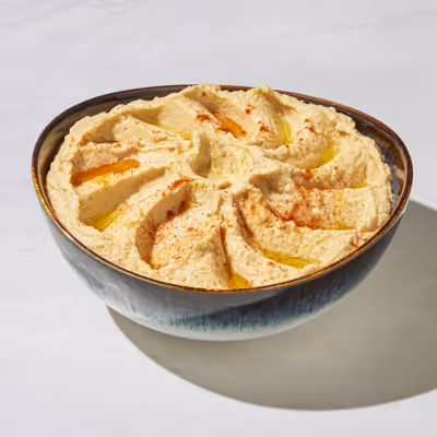 Hummus in a bowl.