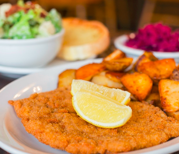 Vienna Schnitzel at Metro Restaurant in Kitchener, Ontario