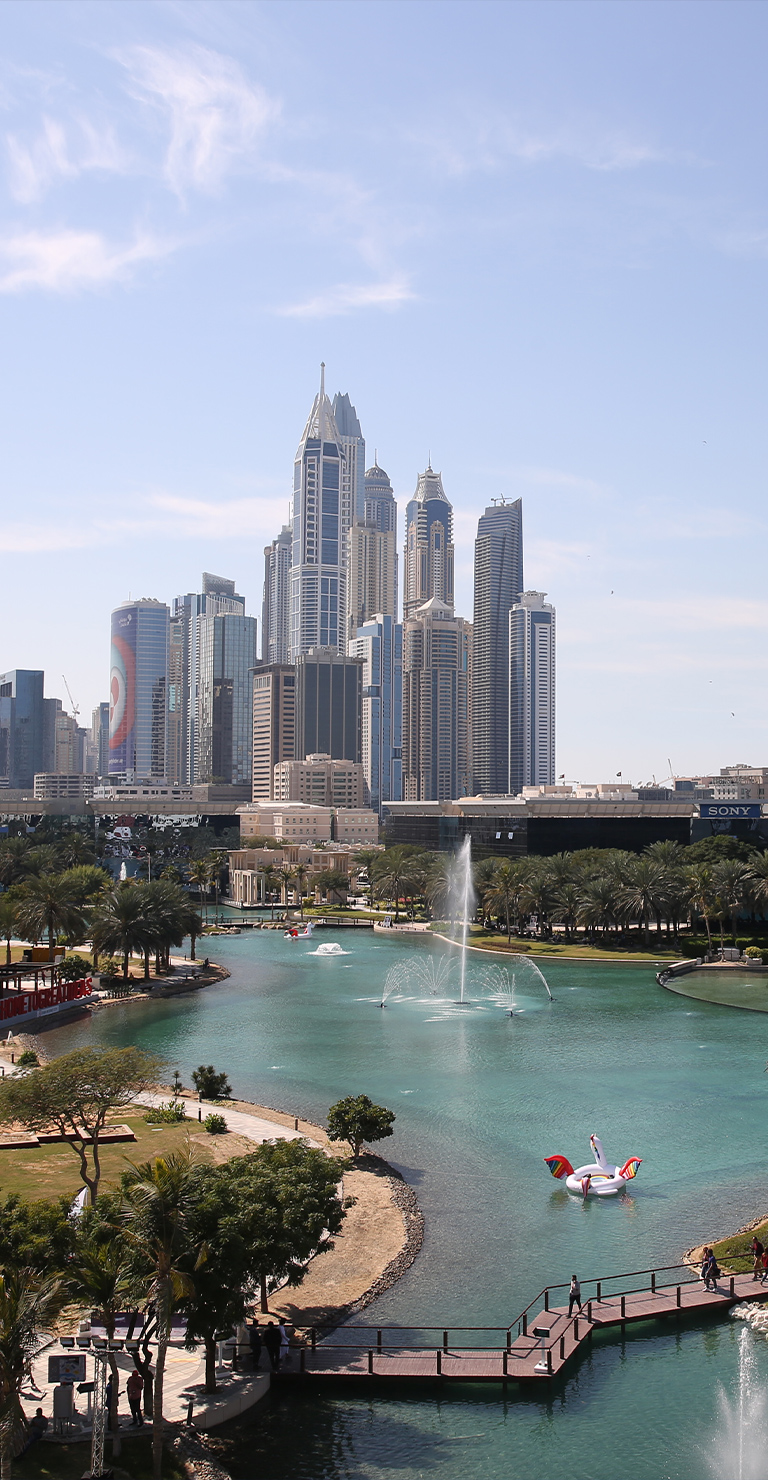 Evening view of Dubai Outsource City from afar COVID-19 accelerates rapid-fire changes in Dubai’s e-commerce industry