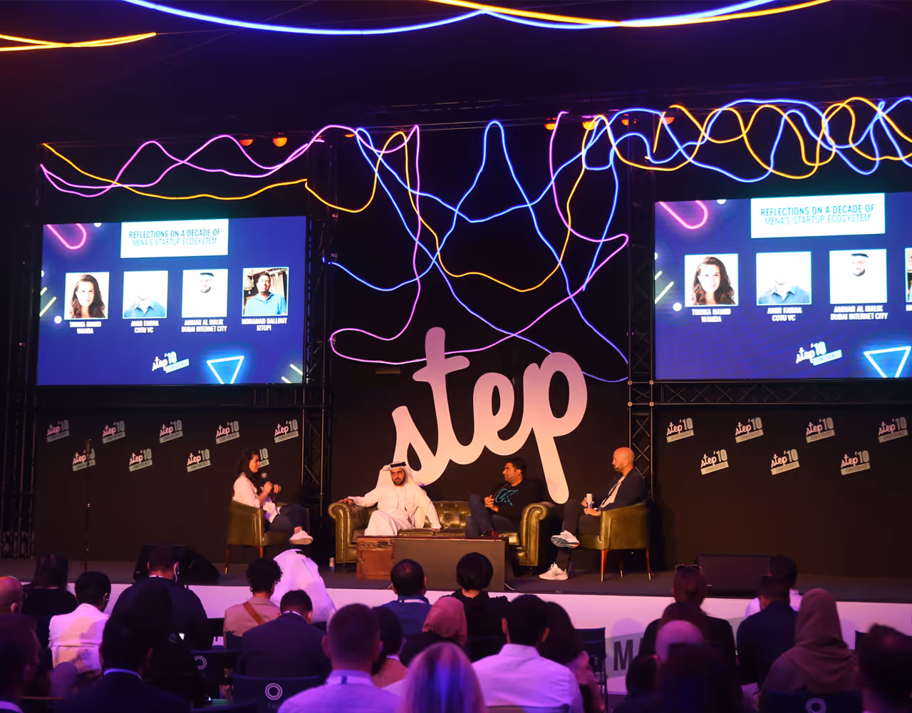 Startup panel discussion at Dubai Outsource City innovation event