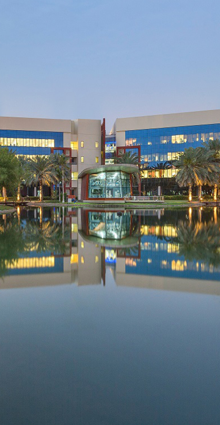 Evening view of Dubai Outsource City from afar Hewlett Packard Enterprise Launches Regional Hub in Dubai Internet City