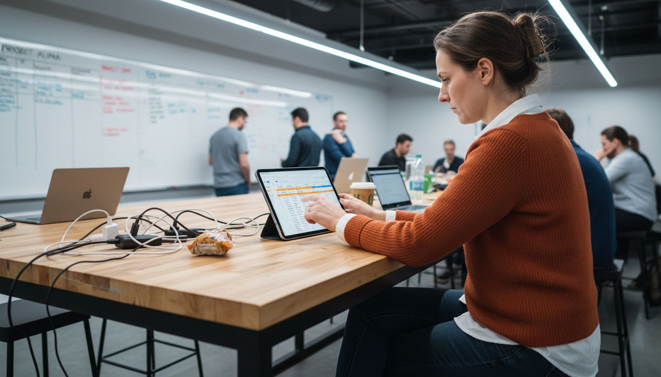 Project analyst reviews PMO resource plan