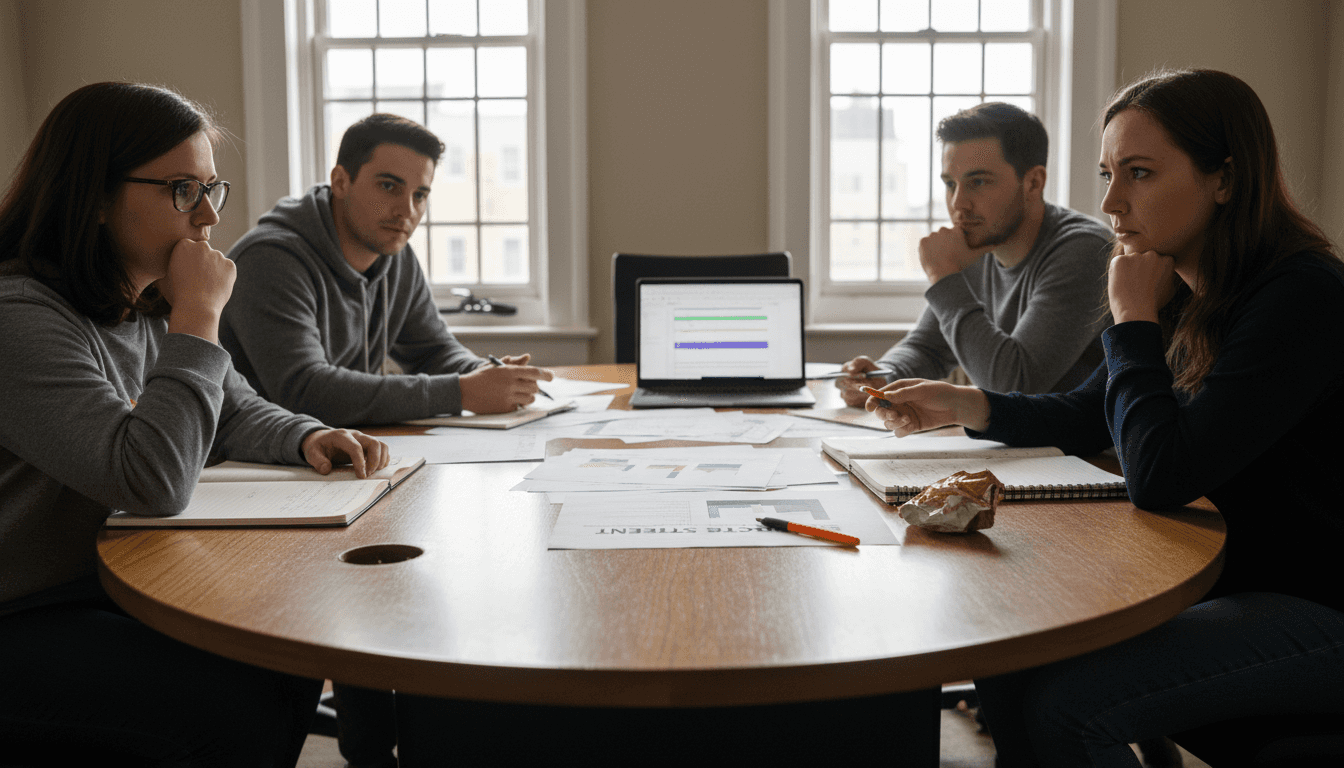 Team discusses project scope boundaries