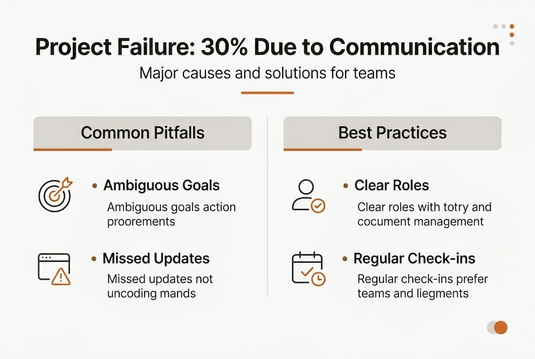 Infographic showing causes and solutions for project failure