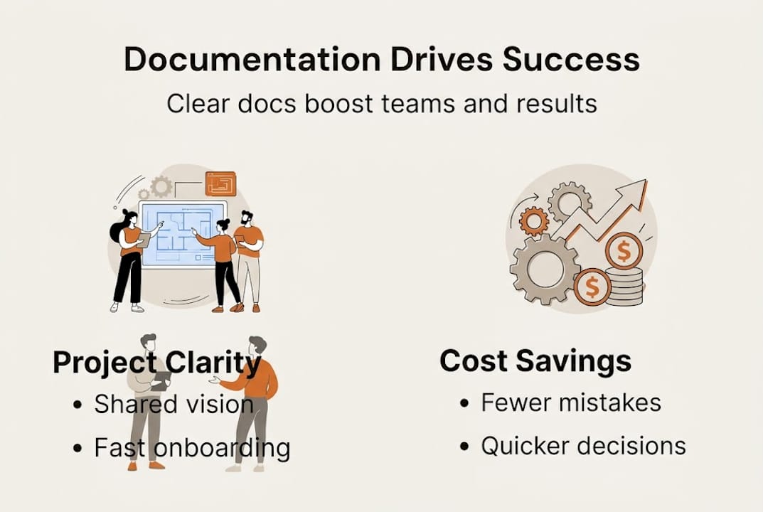 Infographic showing documentation benefits overview