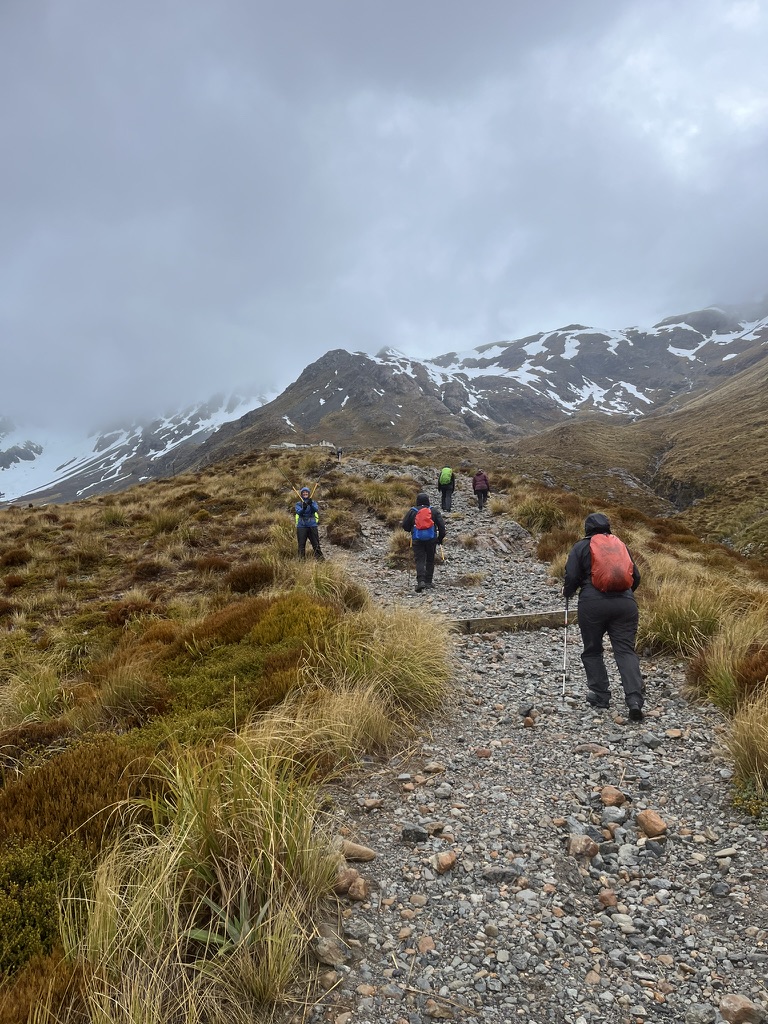 Hikers in Mountains