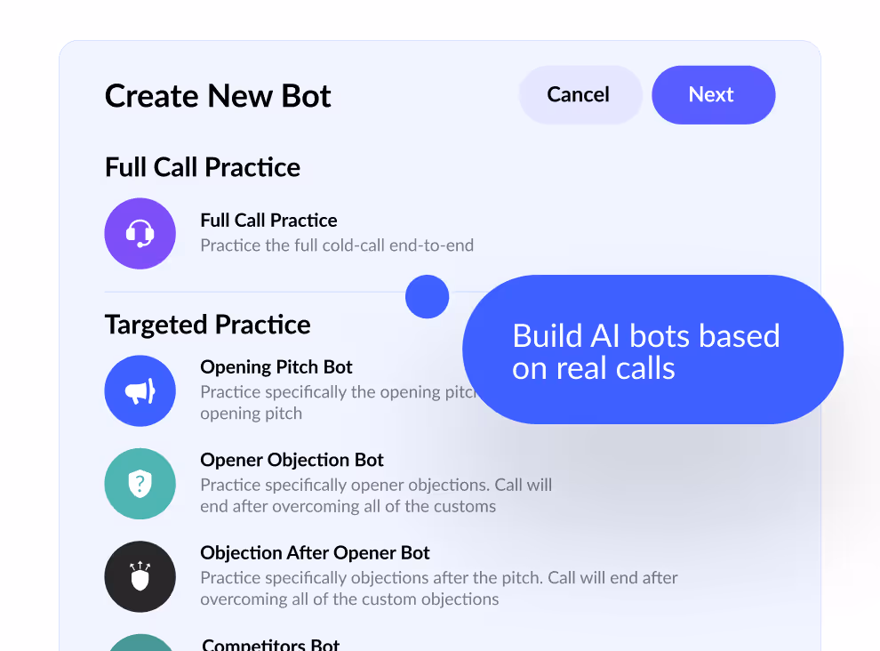 showing creation of new bots and using bots to practice over prospects