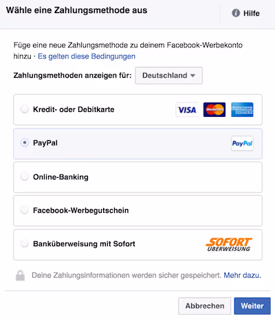 Facebook Werbung schalten