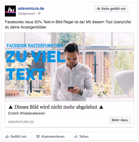 Facebook 20 Prozent Regel