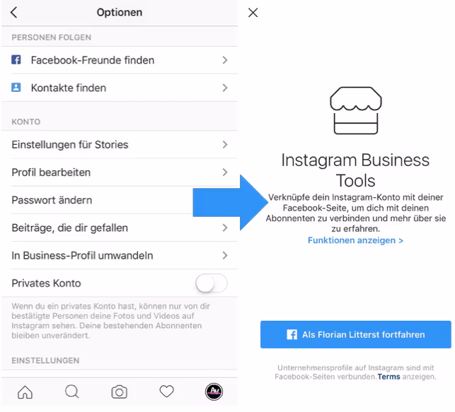 Instagram-Business-Profil-Beitrag-bewerben-1