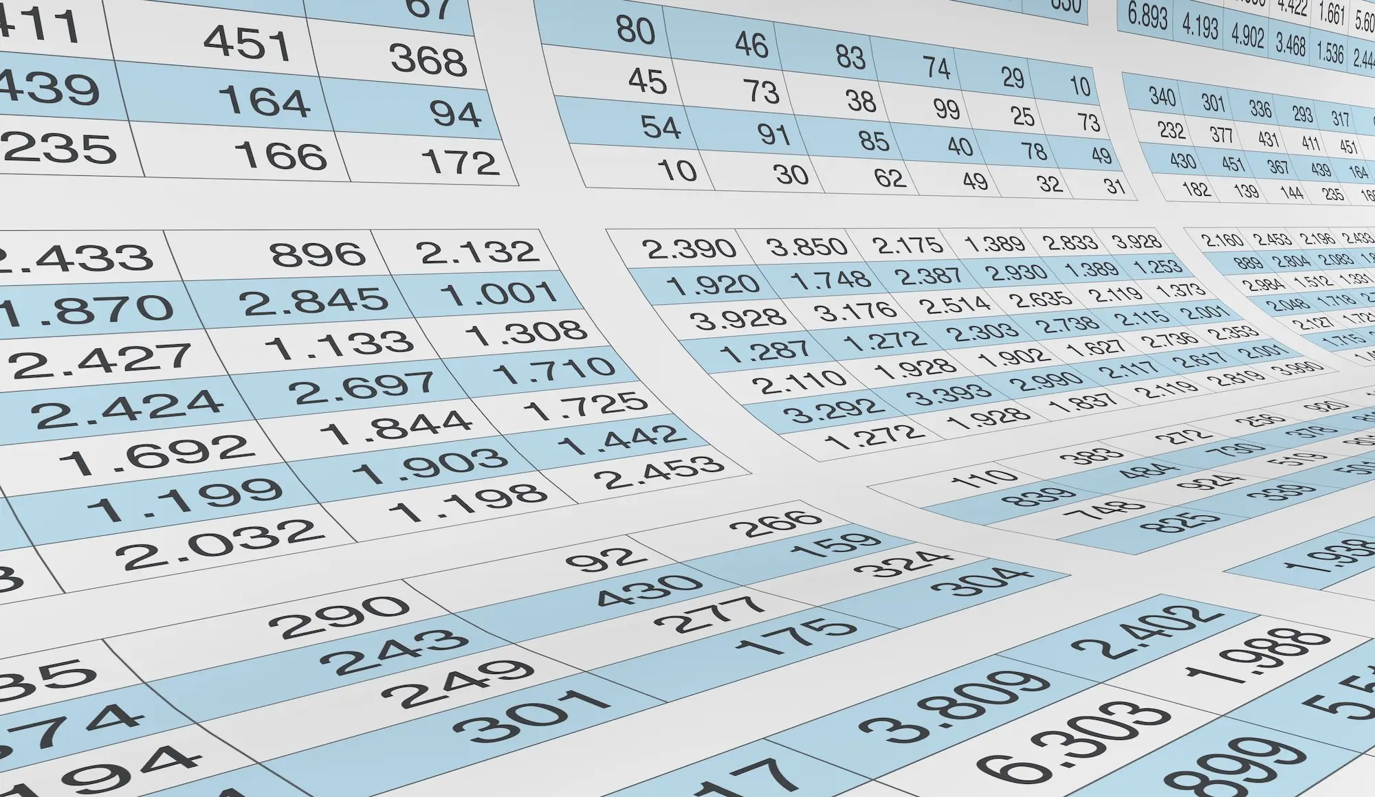 A spreadsheet displaying the full, unedited data which can be examined to ensure conclusions have been fair and accurate