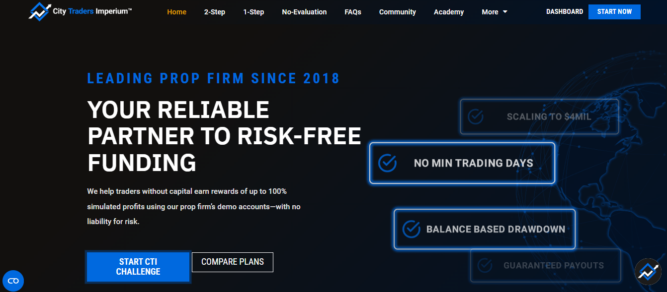 city traders imperium - No Evaluation Prop Firms