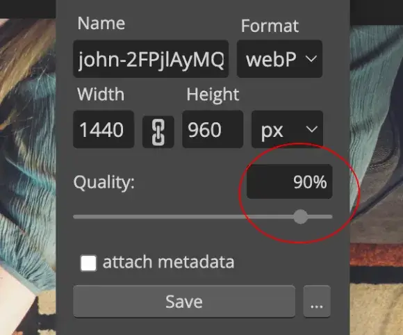 Photopea quality slider screenshot