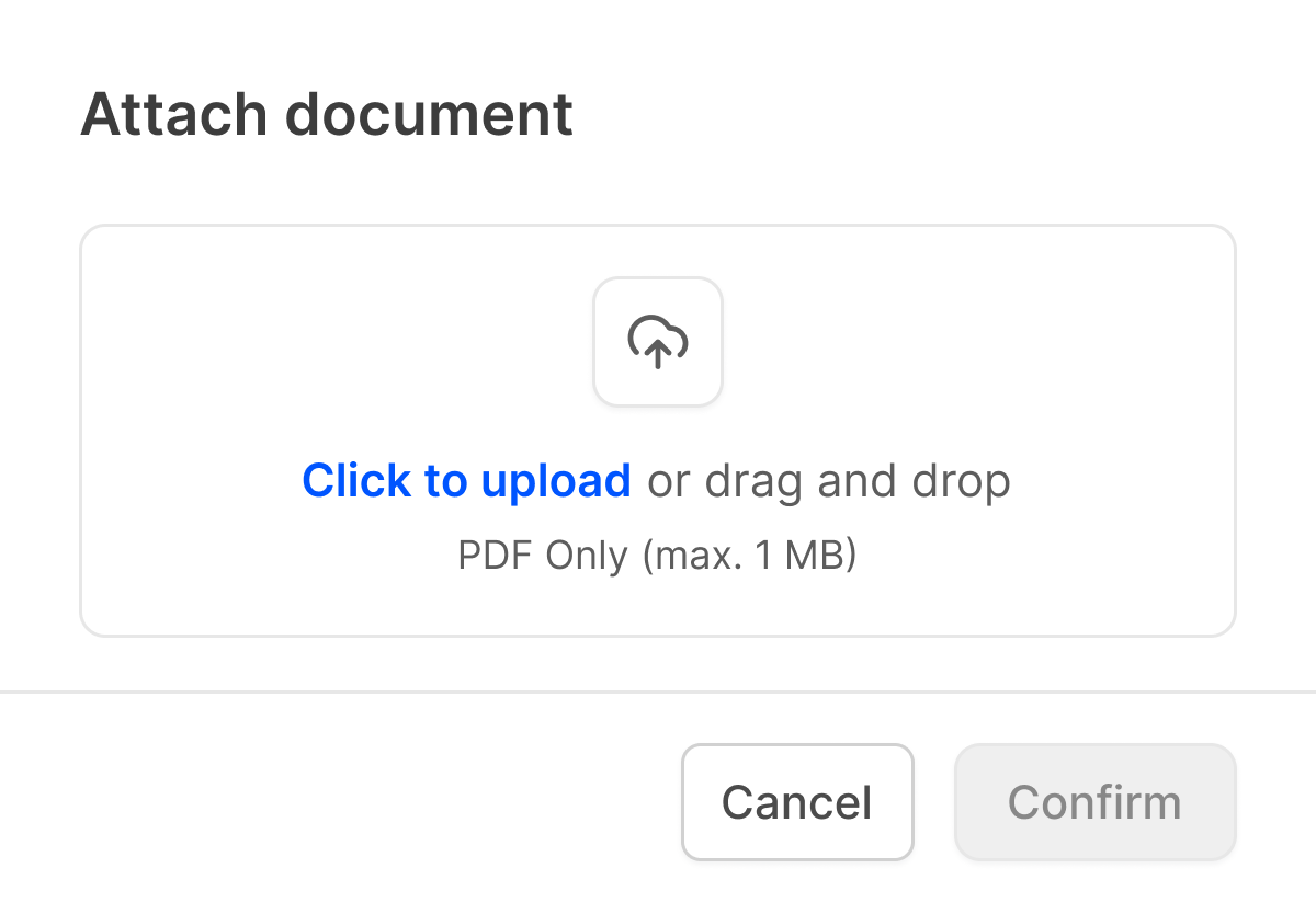 Attach document