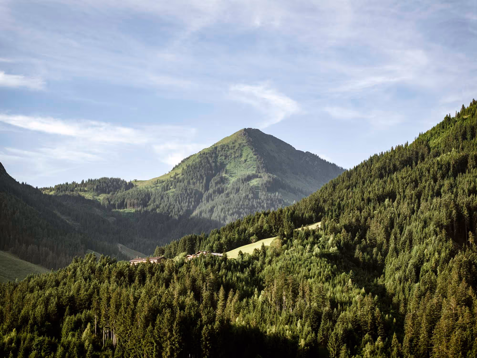 Die umliegende Bergwelt der Kitzbüheler Alpen.