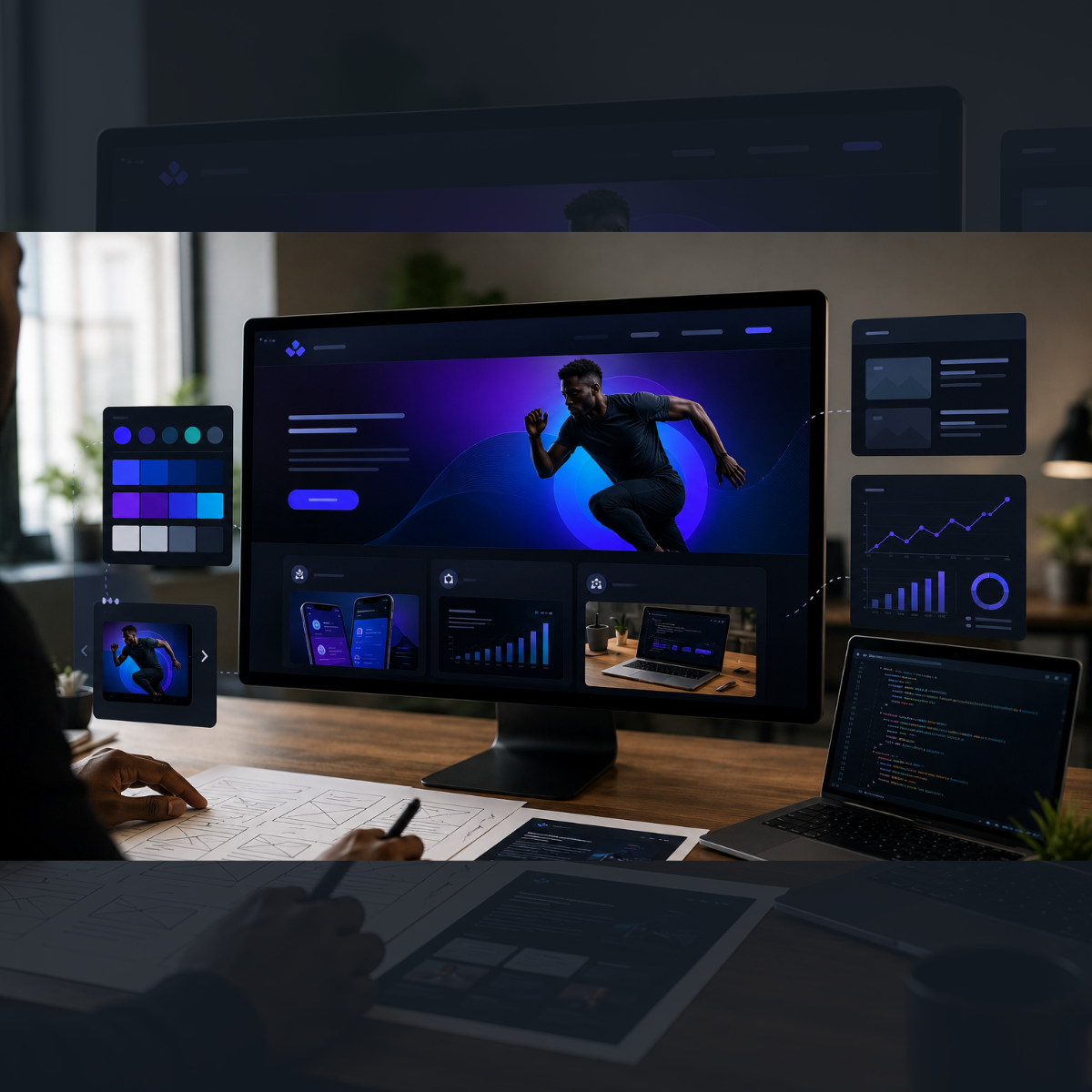 [interface] screenshot of core features interface (for an ai marketing tech company)