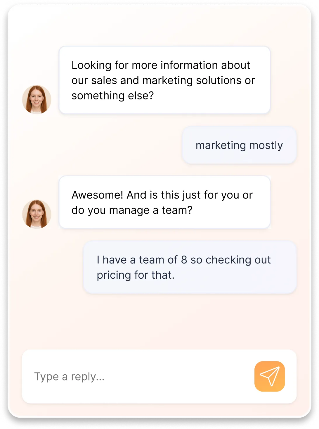 AI Webchat orange