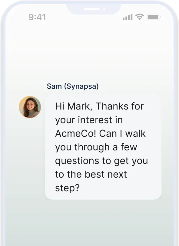 text message a follow-up
