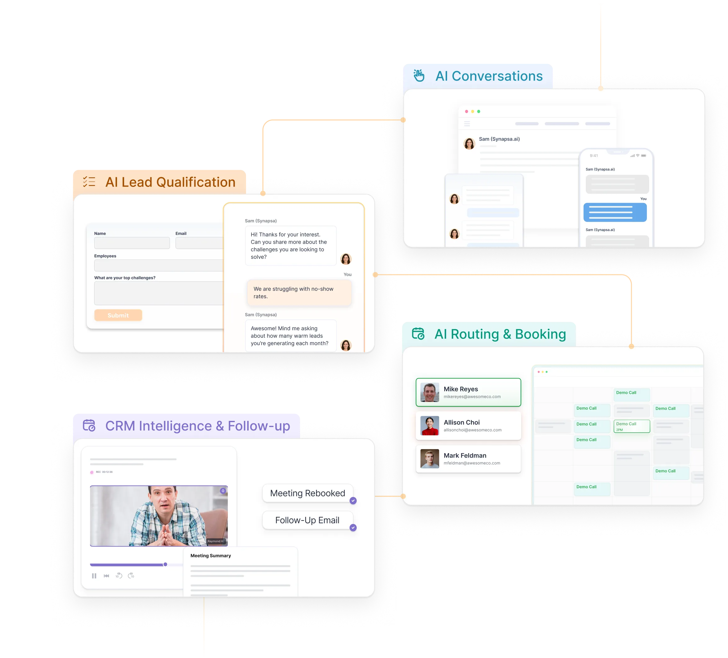engage qualify route book crm intelligence & follow-up with aI