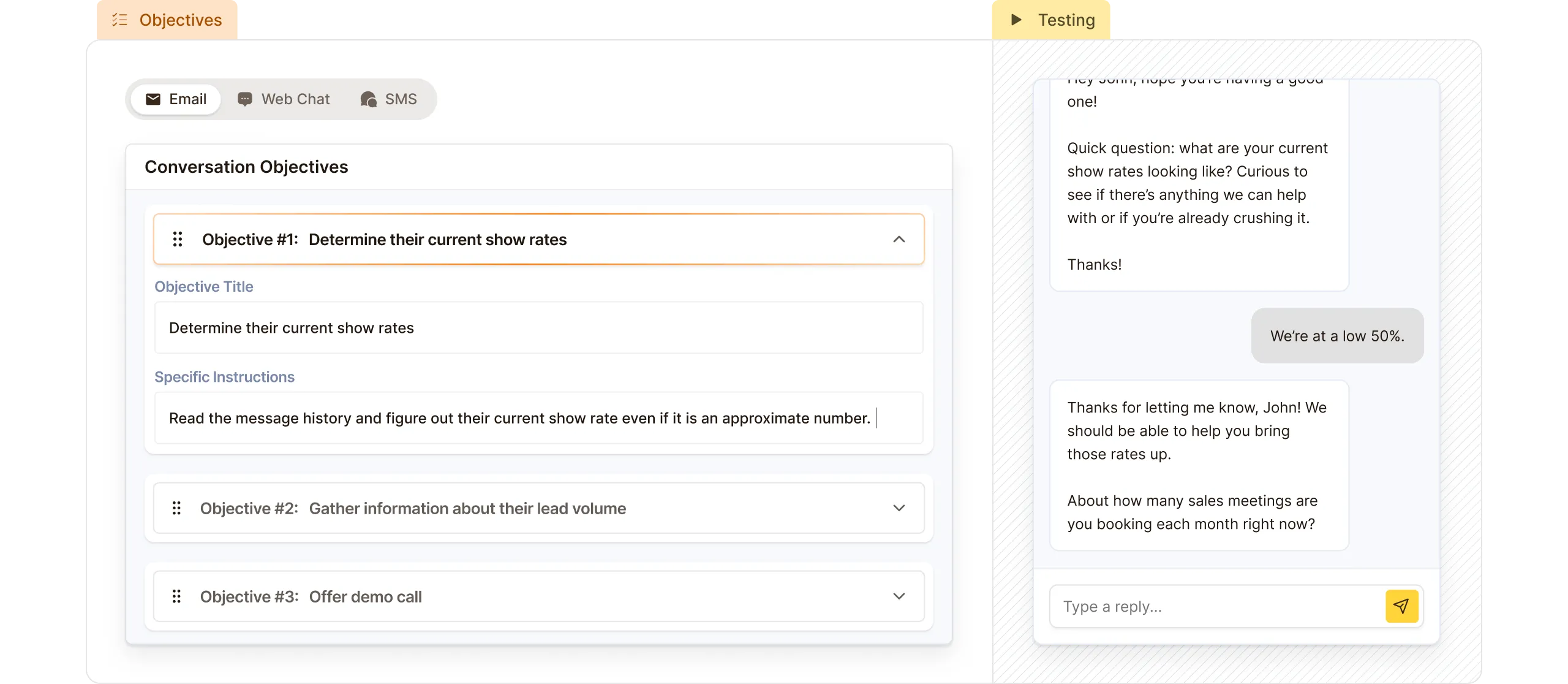 Synapsa allows you to test and fine tune your agents