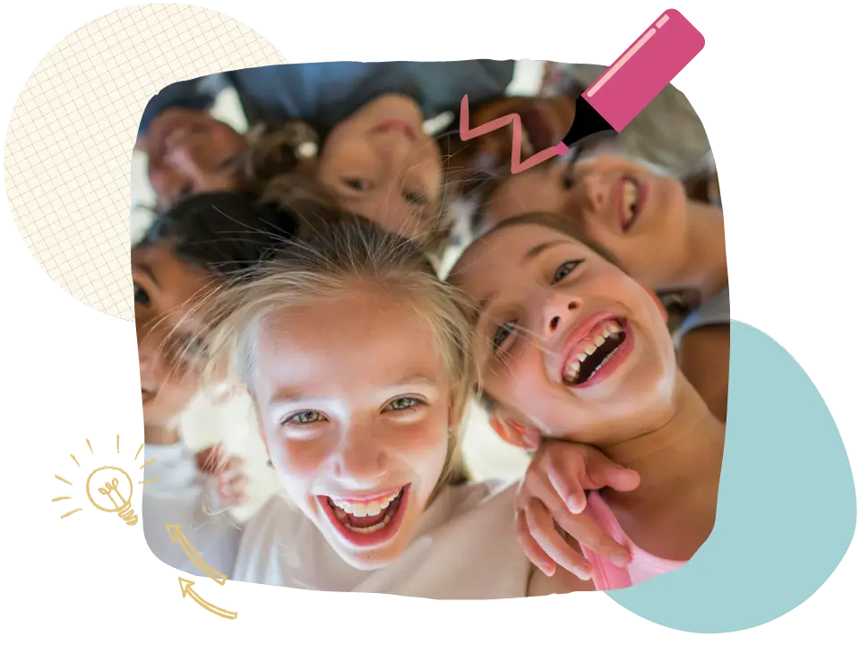Collage mit lachenden Kindern