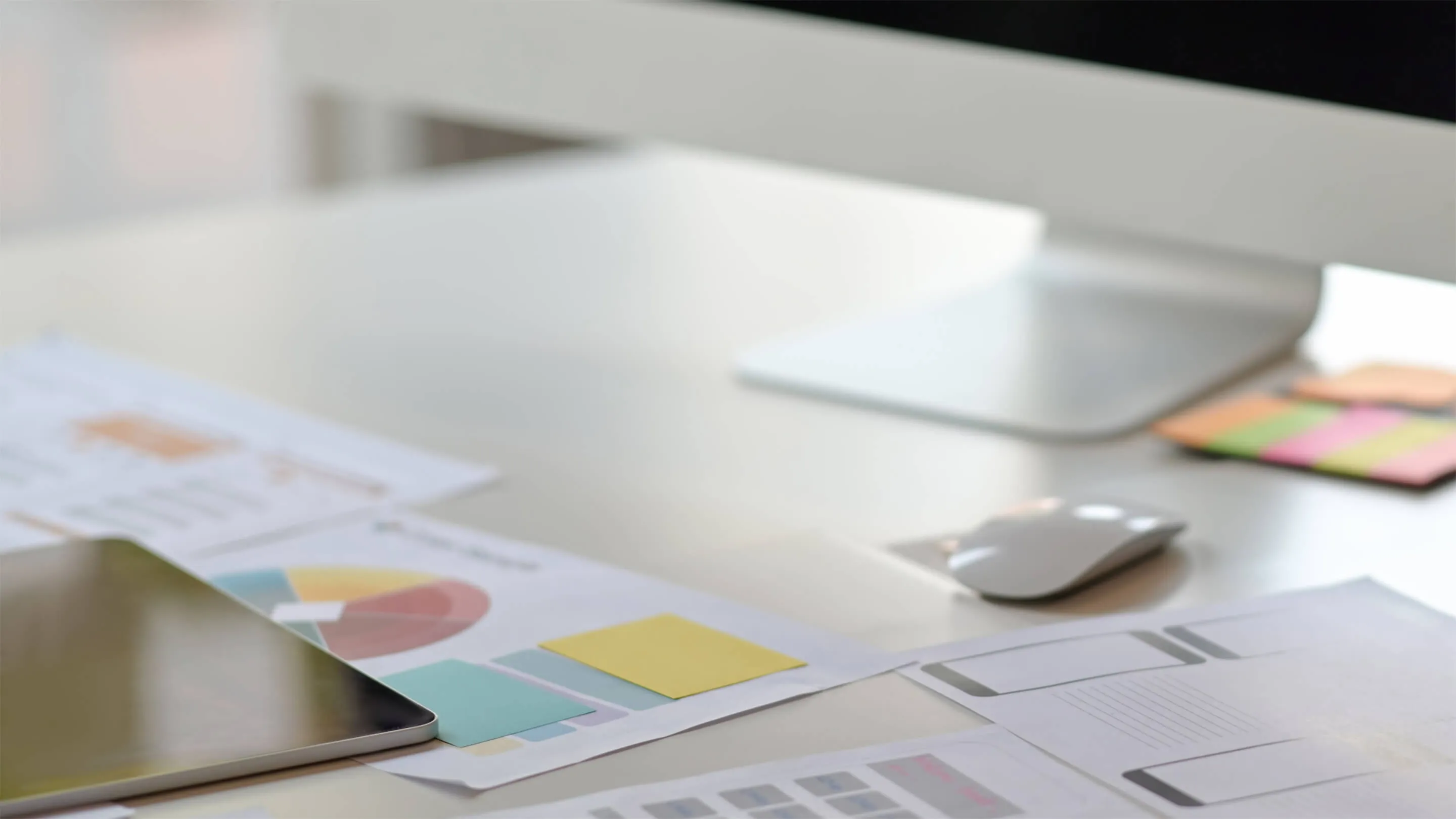 desk with monitor at Medium Agency