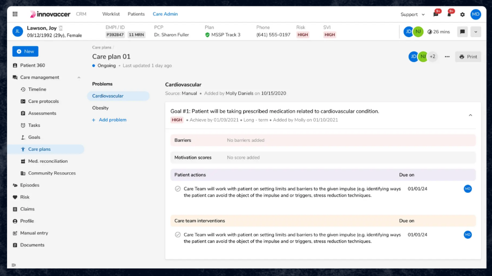 Innovaccer’s care management platform