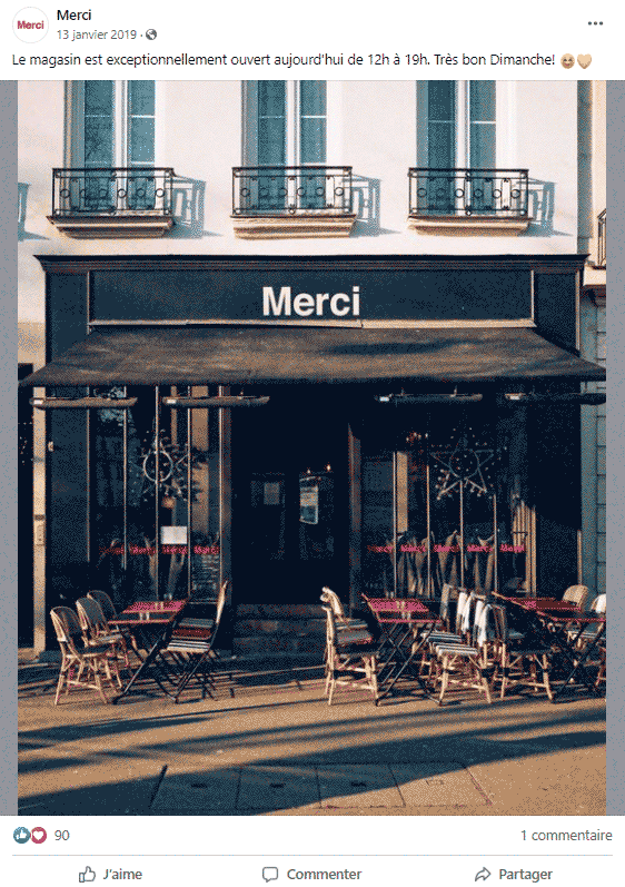 contenu facebook pour commerce de proximité