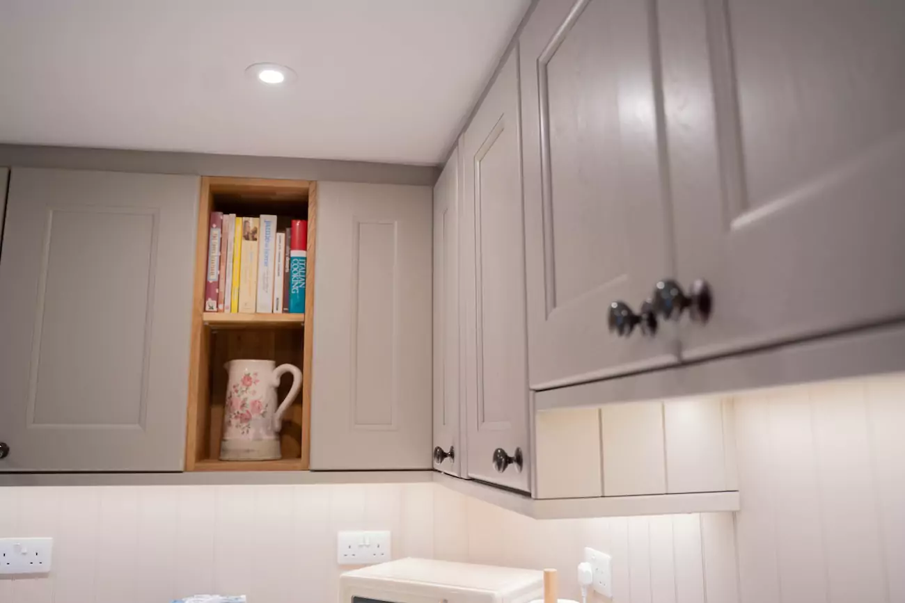 Modern renovation on classic kitchen bookshelf