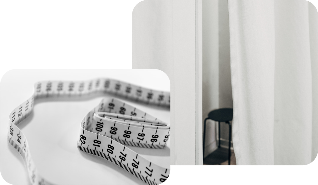 A white tape measure.