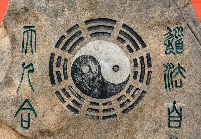 Une femme fait du qi gong dans la nature