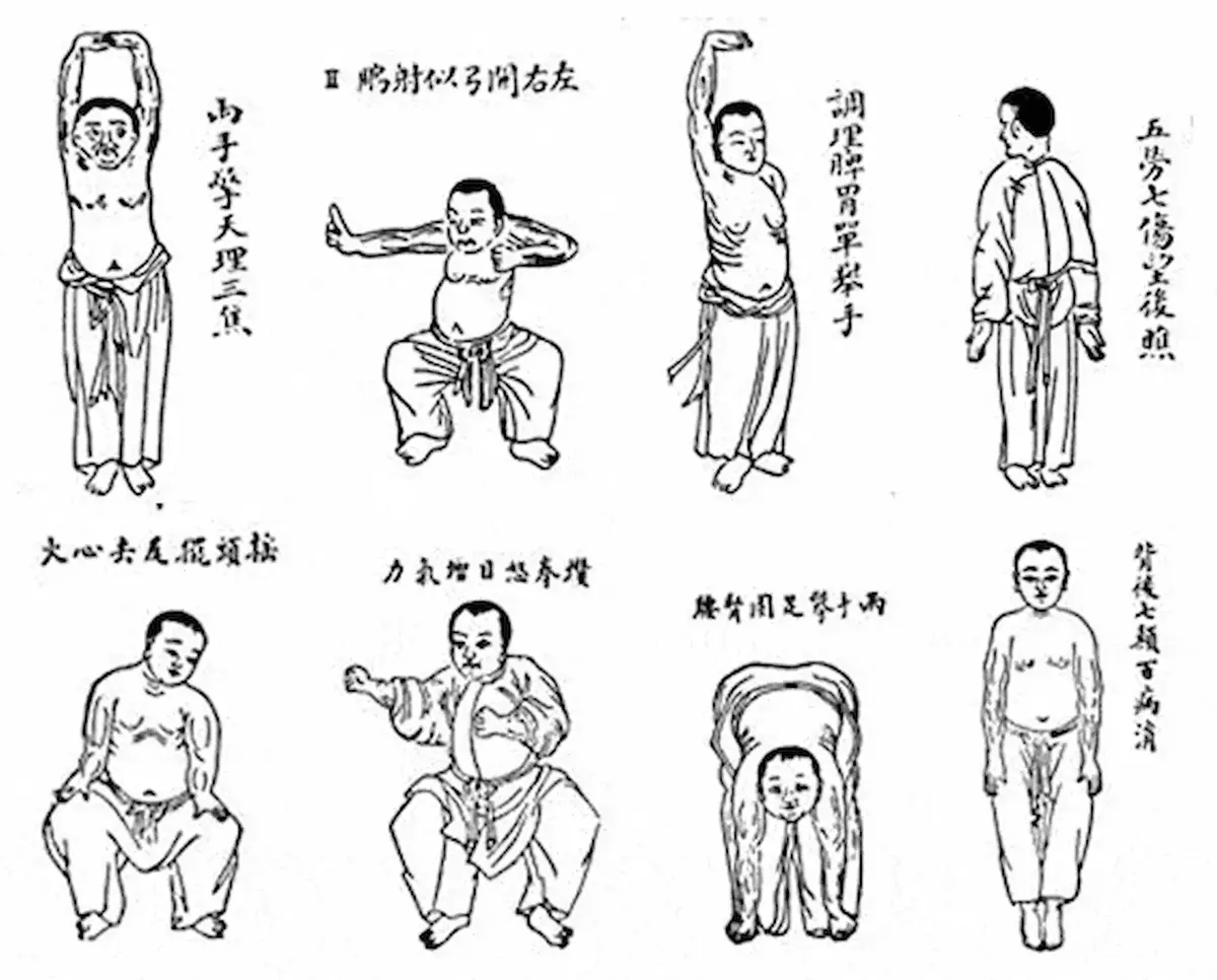 Dessins anciens des 8 mouvements des huit pièces de Brocart
