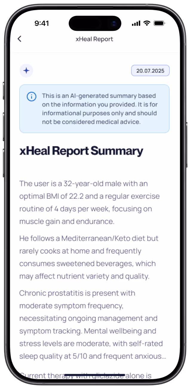 xHealth Report Summary