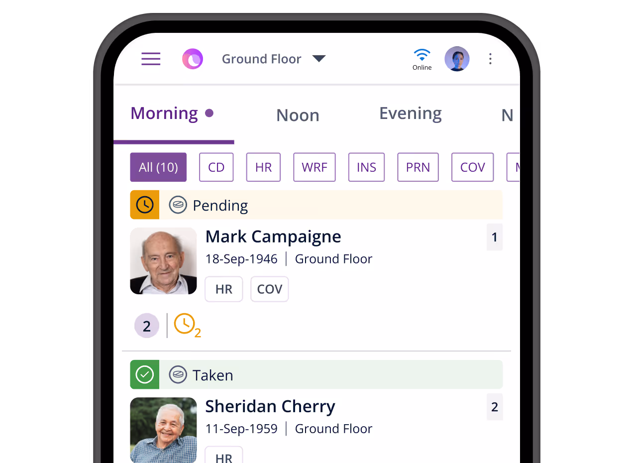 A cell phone with a group of people on it.