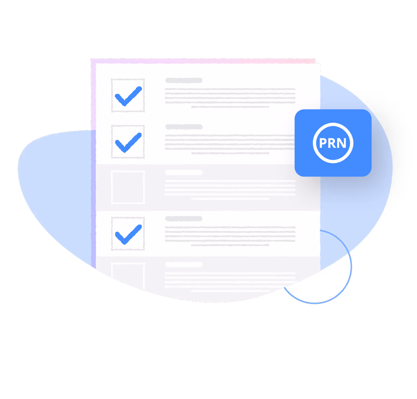 A blue PRN logo