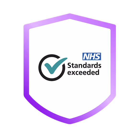 NHS standards exceeded logo
