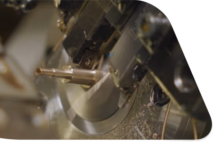 A close up of a machine that is making something.