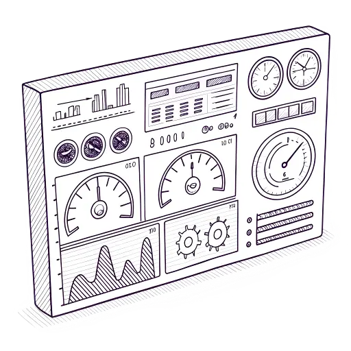 An industrial intelligence dashboard icon