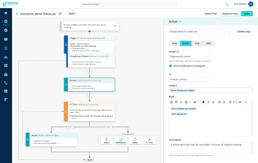 .interface of project management software (for a b2b saas) - real-life display