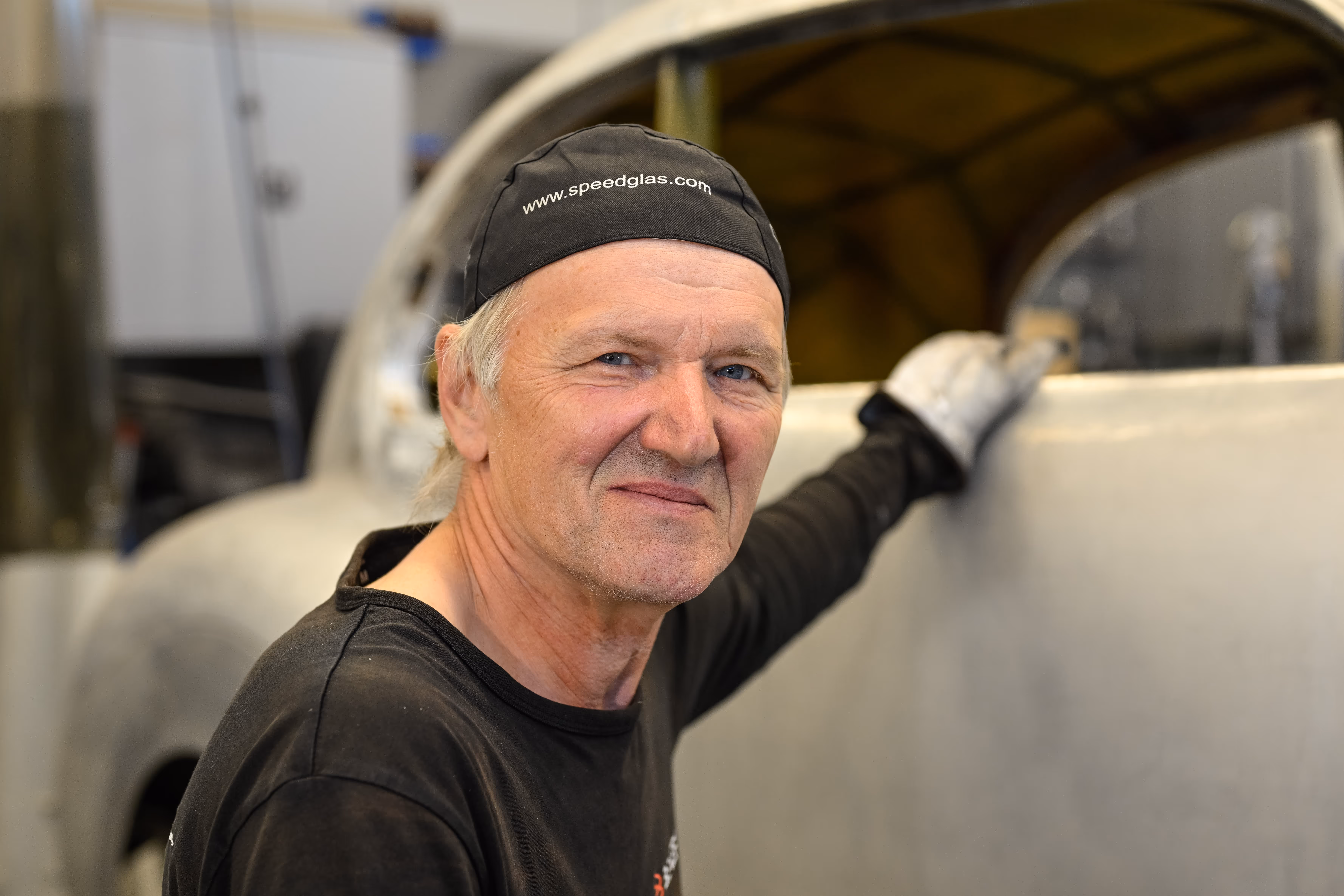 Portrait of Vello Pross in our team section of Benefit Auto Klassika.