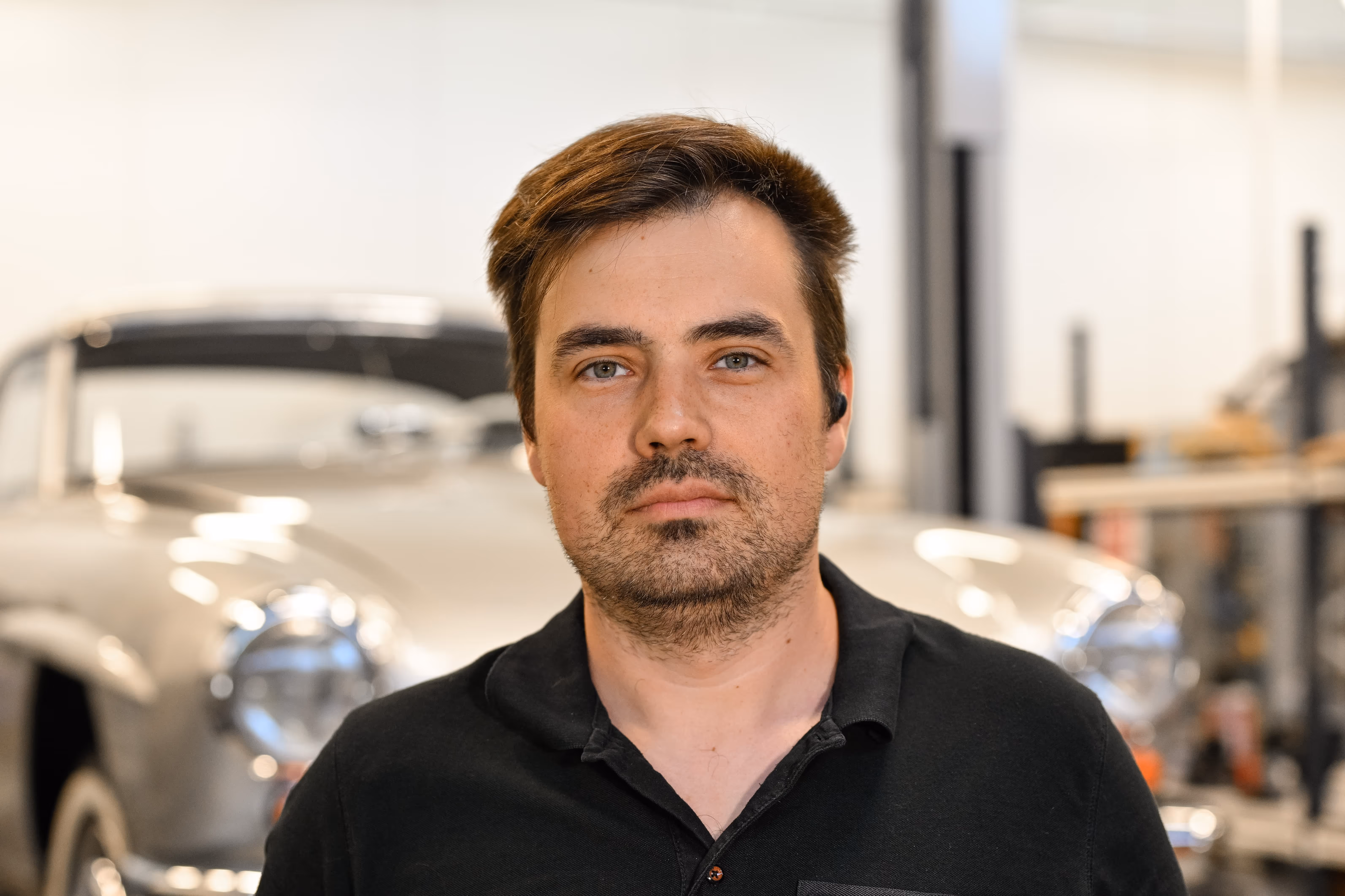Portrait of Margus Migur in our team section of Benefit Auto Klassika.