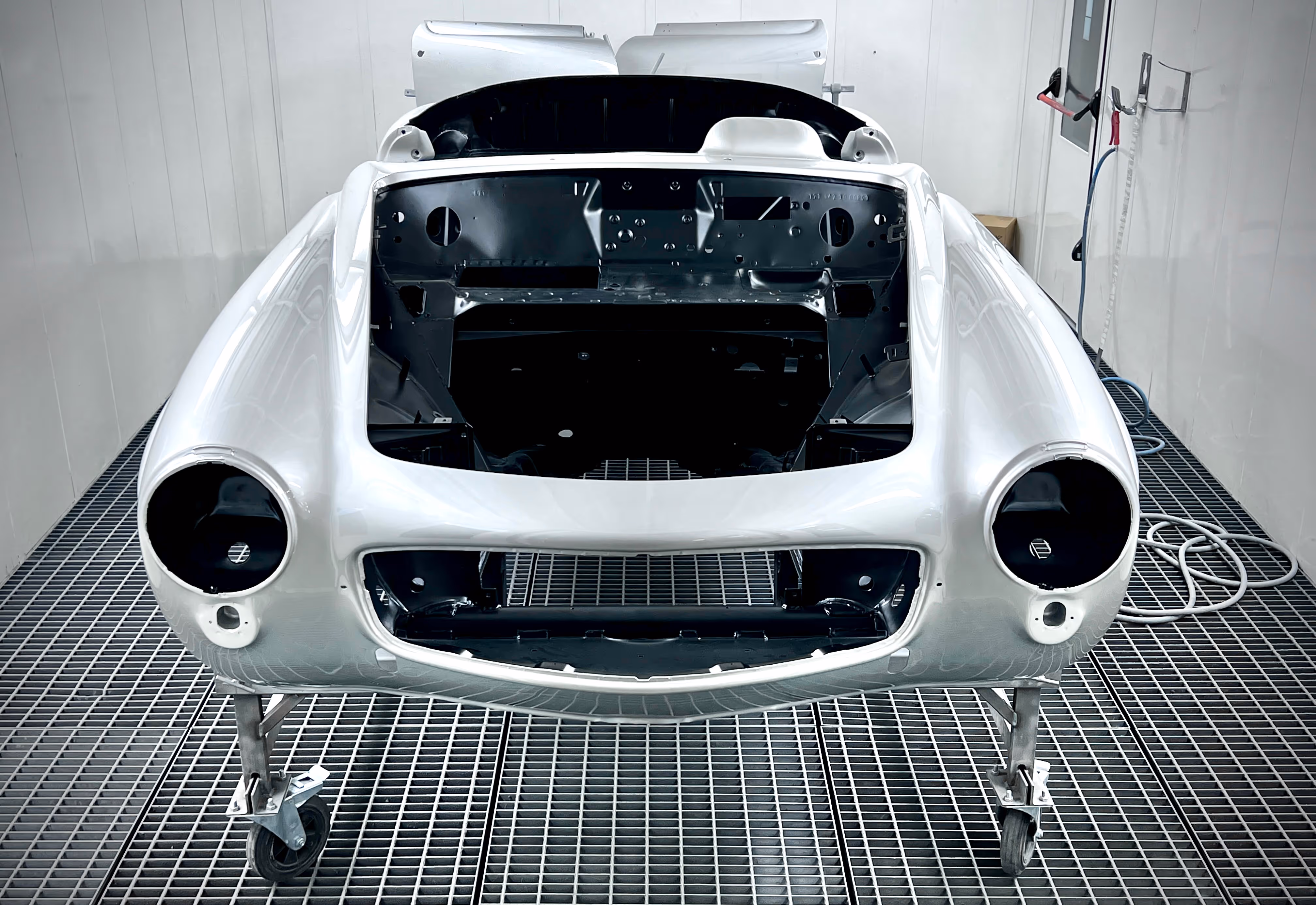 Maserati body in the paintshop