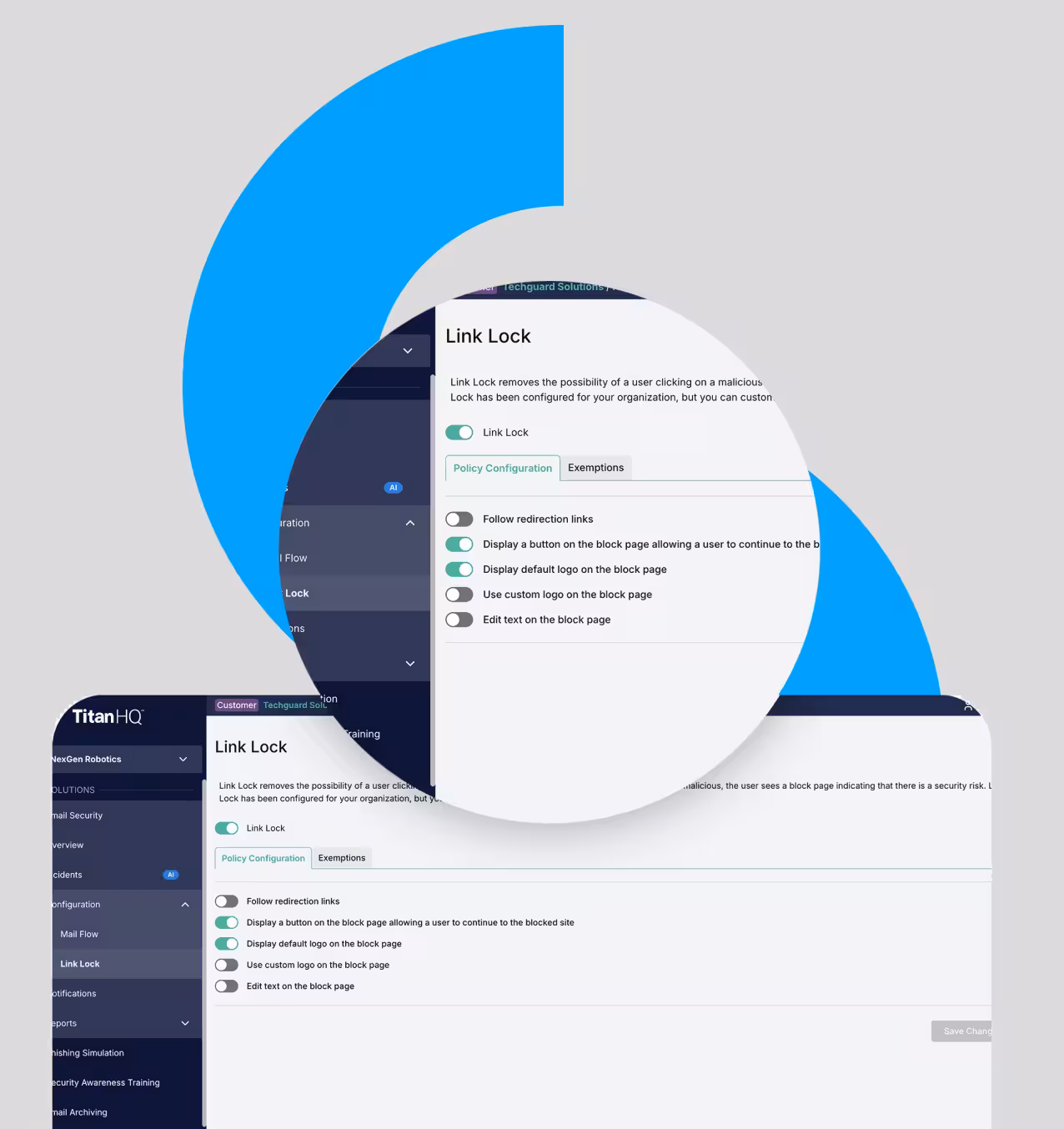 Person reviewing flagged email threats in a secure MSP environment